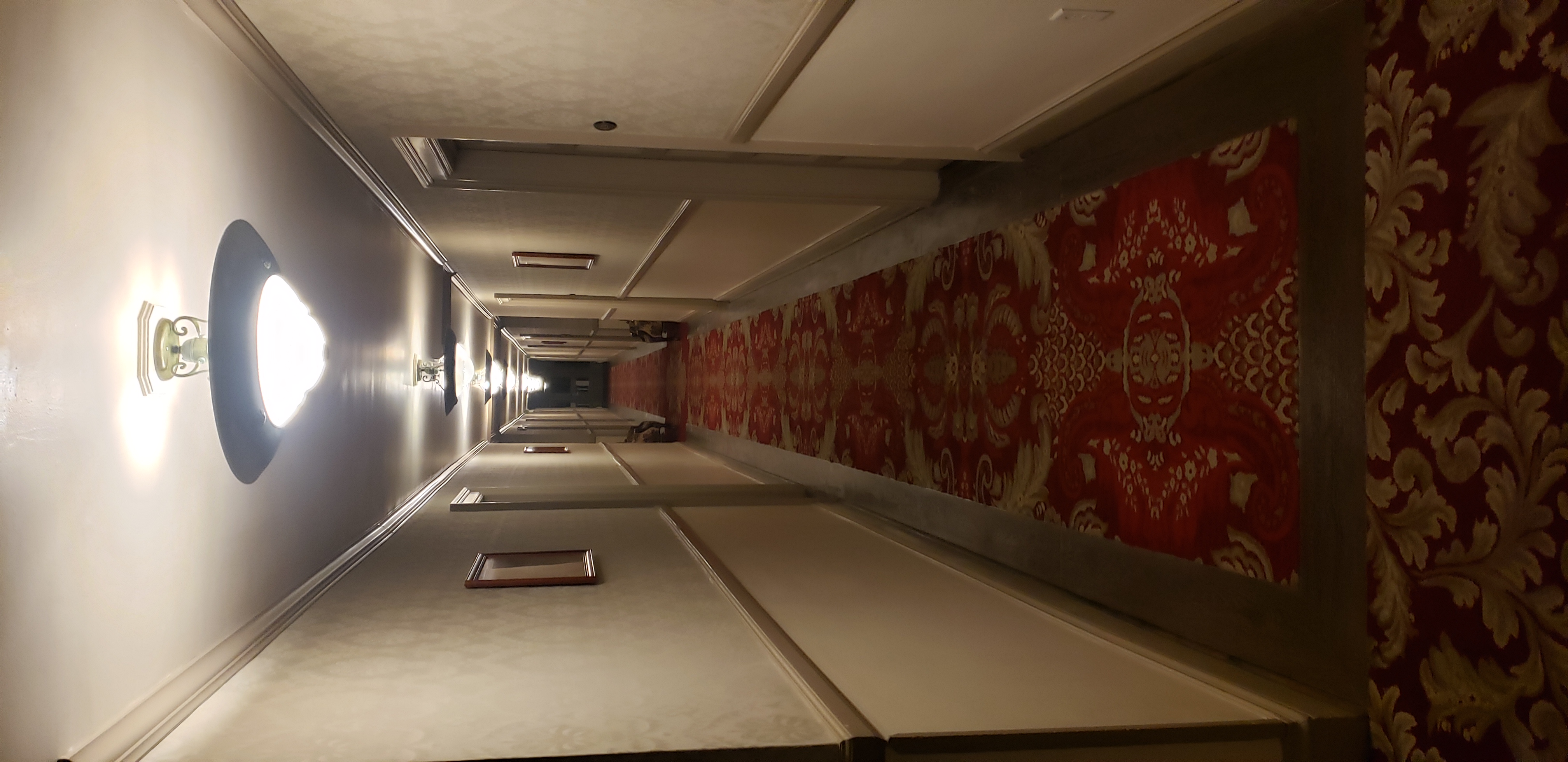 A view down the 4th floor hallway