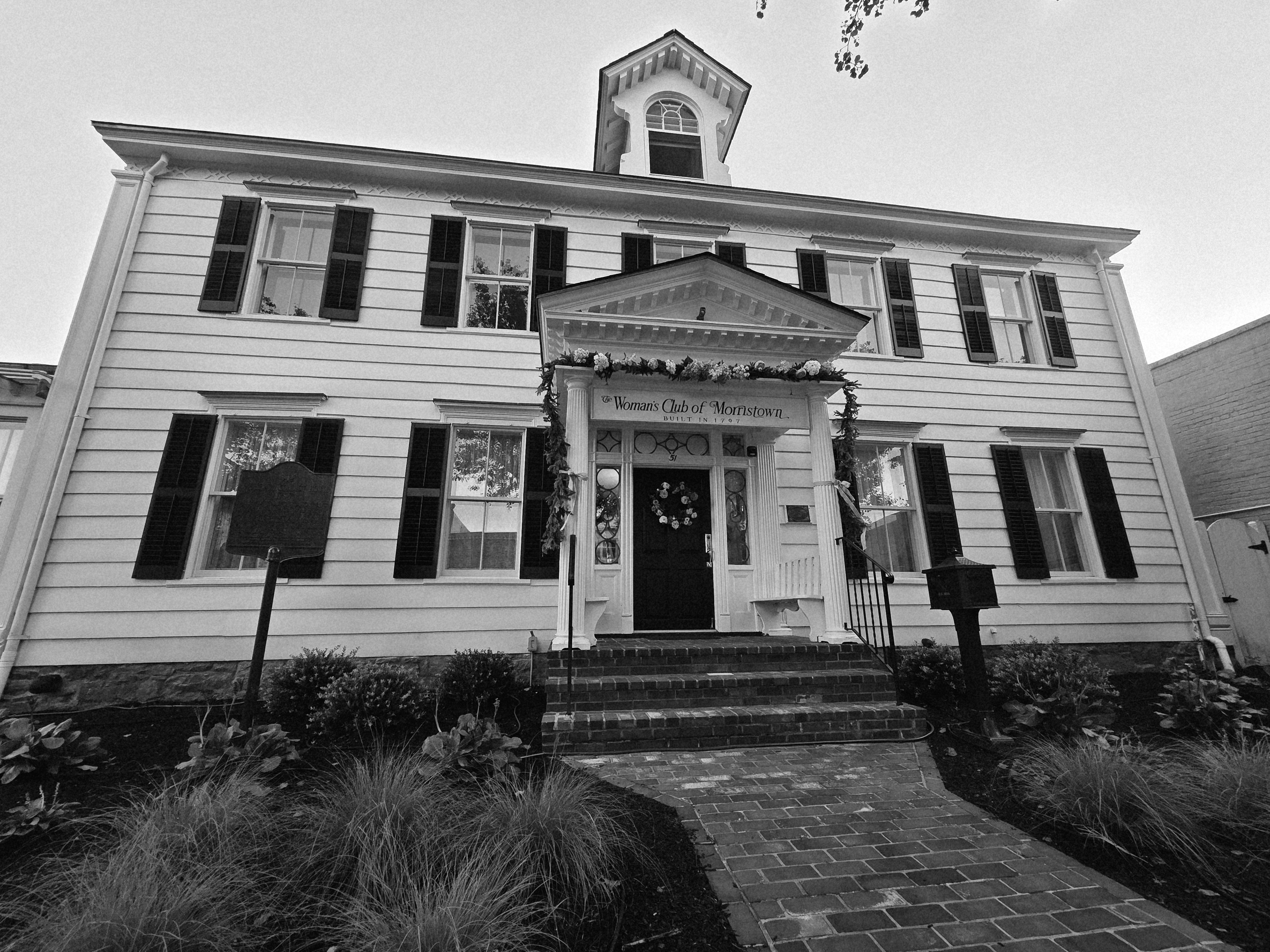 The facade of the home in Morristown, NJ