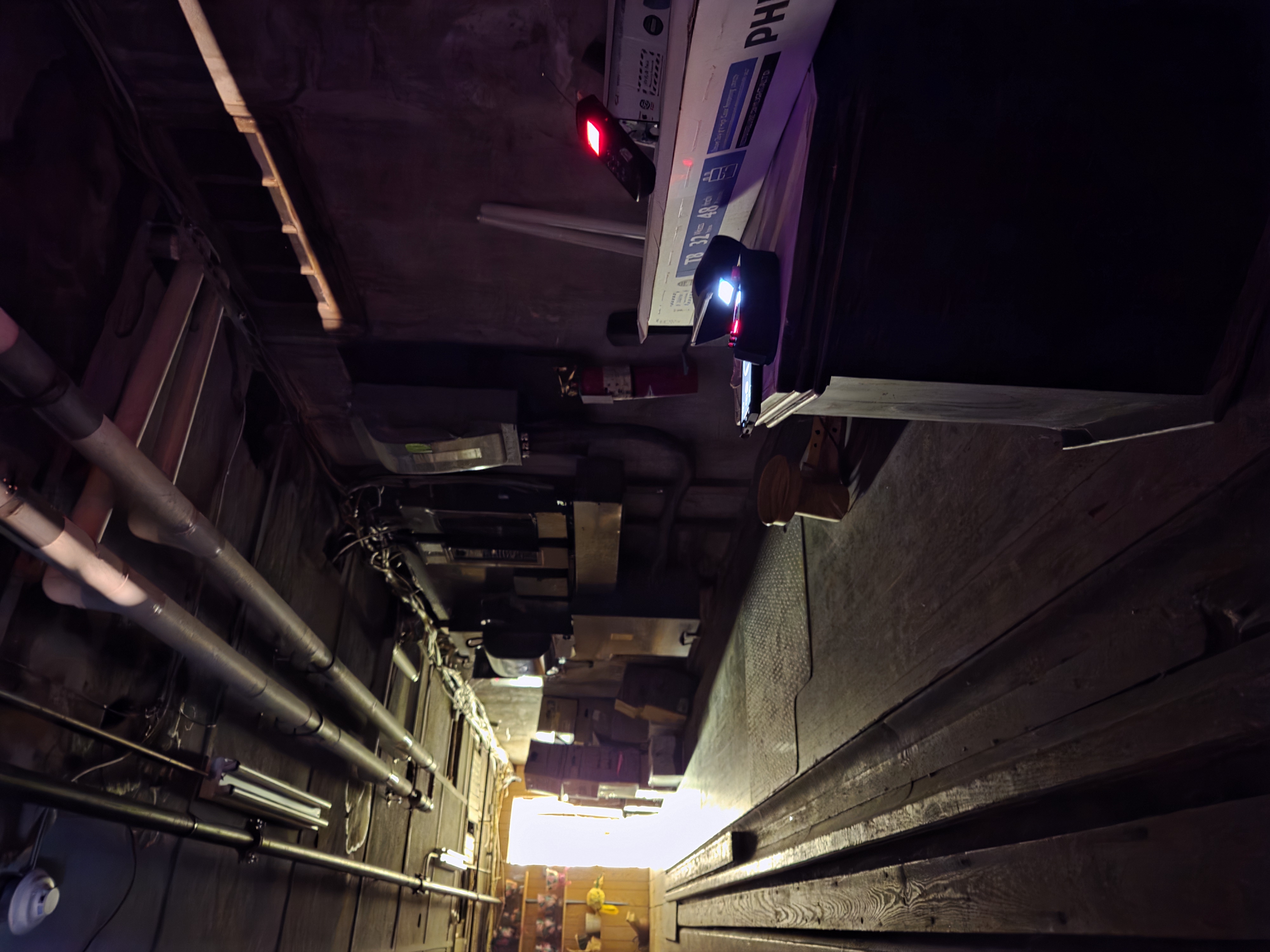 Basement bowling alley, very creepy
